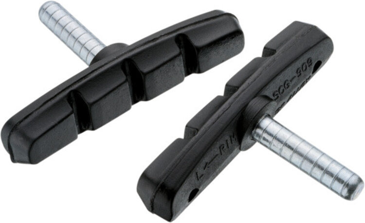 Jagwire, Mountain Sport, Patins de frein cantilever, Tige centree, 70mm, Toutes conditions (Aw), Noir, Paire