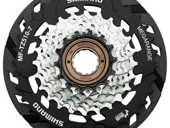 Shimano MULTIPLE FREEWHEEL SPROCKET, MF-TZ510 14-34T, 7-SPEED, 14-16-18-20-22-24-34T, W/SPOKE PROTECTOR