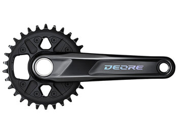 Shimano Deore FRONT CHAINWHEEL, FC-M6100-1, DEORE, FOR REAR 12-SPEED, 2-PCS FC, 175MM, 30T W/O CG, W/O BB PARTS, FOR CHAIN LINE 52MM