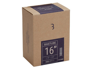 BBB Cycling BBB Cycling, Schrader, Tube, 1.0mm, Schrader, Non-Removable, Length: 33mm, 16'', 1.75-2.125, 149g
