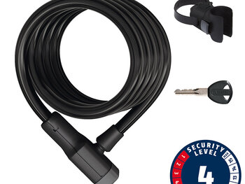 Abus Abus, Booster 6512K, Câble avec serrure à clé, 12mm x 180cm (12mm x 5.9')