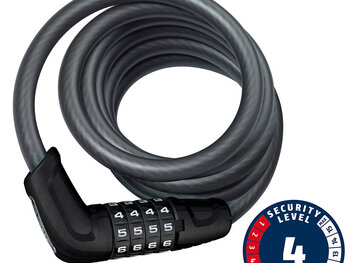 Abus Abus, Tresor 6512C, Cable Lock, Combo, 12mm, 180cm, 5.9', Black