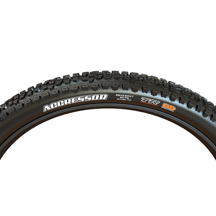 Maxxis Maxxis, Aggressor, Pneu, 29''x2.50, Pliable, Tubeless Ready, Dual, EXO, Wide Trail, 60TPI, Noir