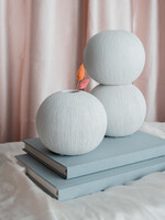 White Ceramic Urchin Ball Vase