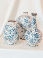 Blue Willow  Vases, Set of 3