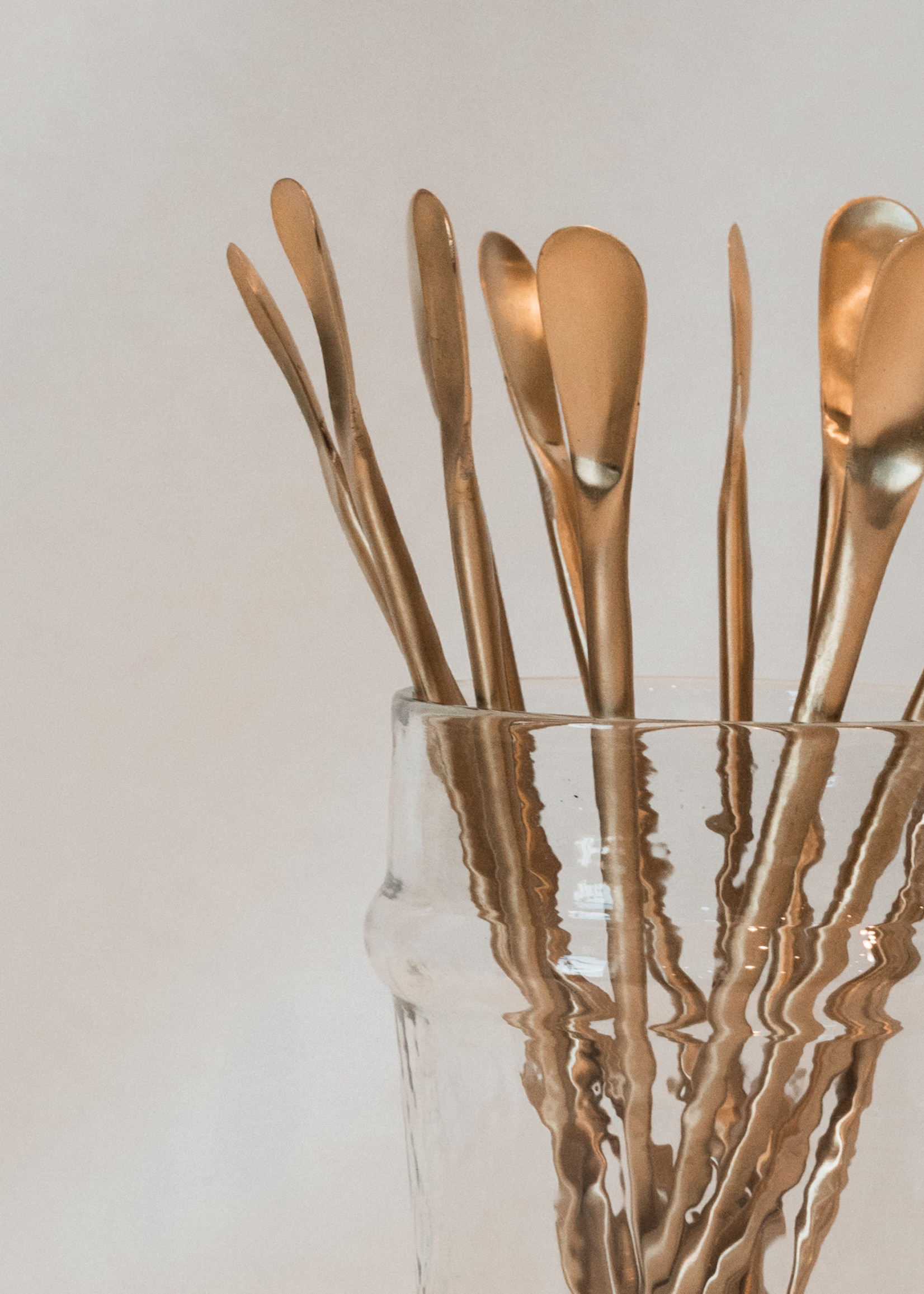 9"L Brass Cocktail Spoon