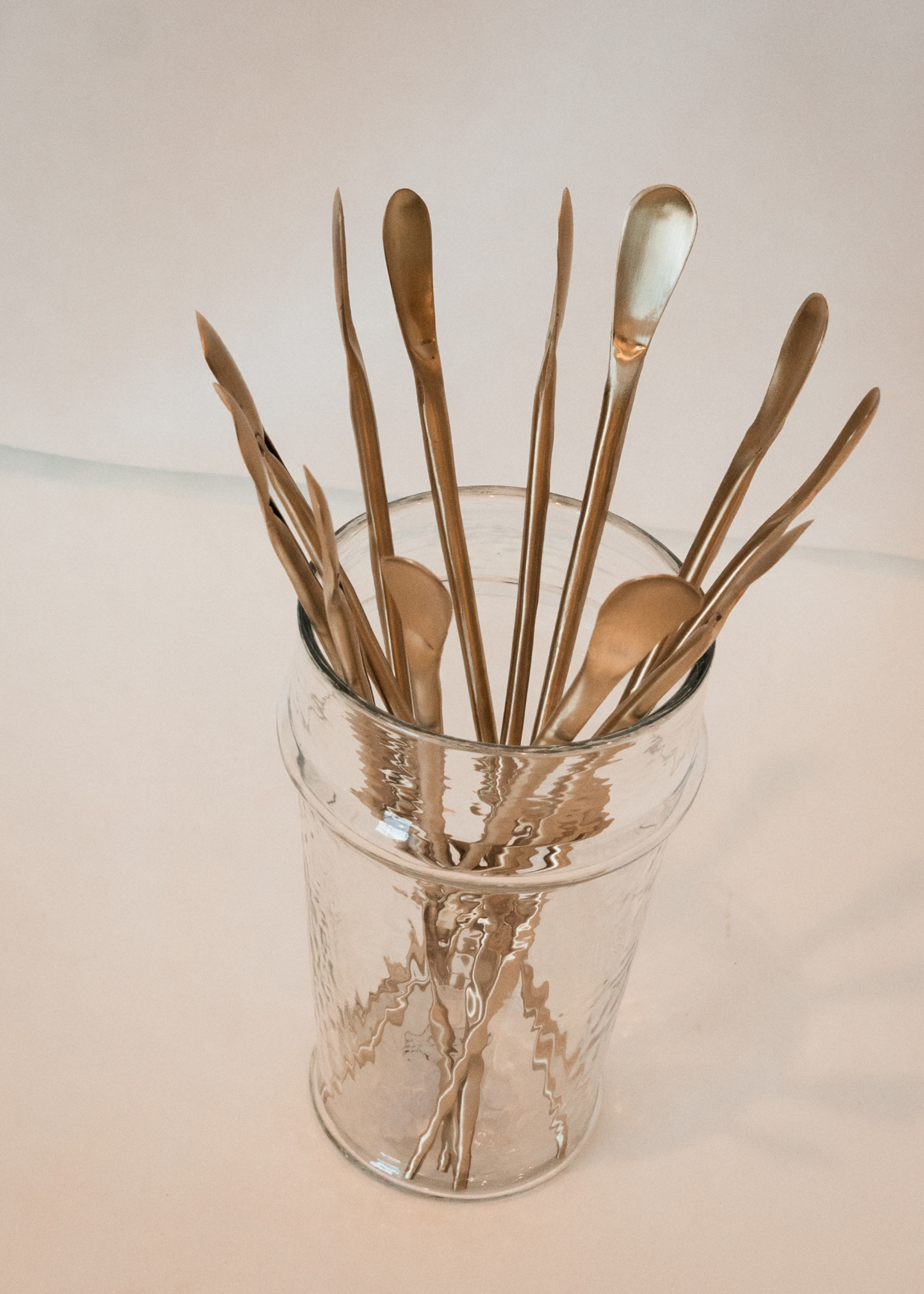 9"L Brass Cocktail Spoon