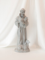 Saint Francis Statue with Sheep 15"