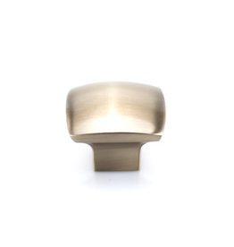 Marathon Hardware Burton Knob Brushed Brass - 1 1/4 in