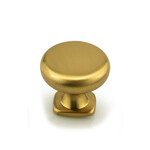 Marathon Hardware Claremont Knob Brushed Brass - 1 3/8 in
