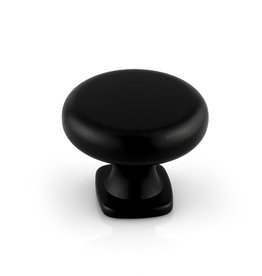 Marathon Hardware Claremont Knob Matte Black - 1 3/8 in