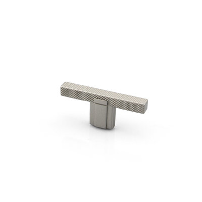 Citterio Giulio Ducale Knurled T-Knob Lacquer Silver - 2 1/2 in