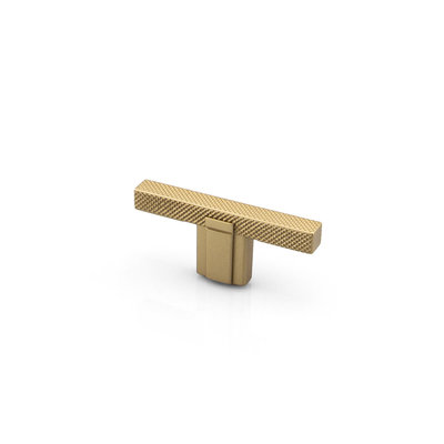 Citterio Giulio Ducale Knurled T-Knob Matte Gold - 2 1/2 in