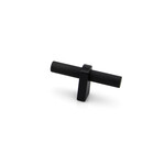 Marathon Hardware Luca Knurled T-Knob Matte Black - 2 1/2 in