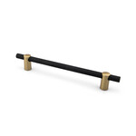 Citterio Giulio Renate Knurled Pull Matte Black and Natural Brass - 6 5/16 in