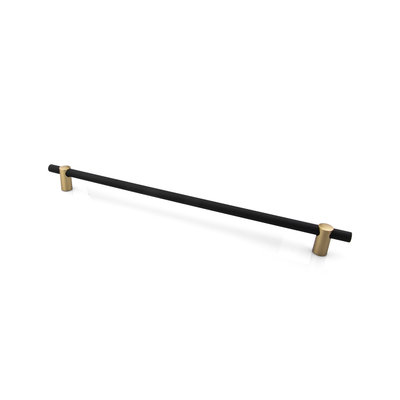 Citterio Giulio Renate Knurled Pull Matte Black and Natural Brass - 12 5/8 in