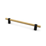 Citterio Giulio Renate Knurled Pull Natural Brass and Matte Black - 6 5/16 in