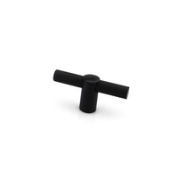 Renate Knurled T-Knob Matte Black - 2 1/2 in