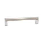 Marathon Hardware Strathcona Pull Brushed Satin Nickel and Polished Chrome - 5 1/16 in