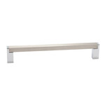 Marathon Hardware Strathcona Pull Brushed Satin Nickel and Polished Chrome - 6 5/16 in