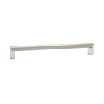 Marathon Hardware Strathcona Pull Brushed Satin Nickel and Polished Chrome - 7 9/16 in