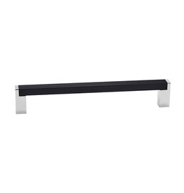 Marathon Hardware Strathcona Pull Matte Black and Polished Chrome - 5 1/16 in