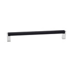 Marathon Hardware Strathcona Pull Matte Black and Polished Chrome - 7 9/16 in