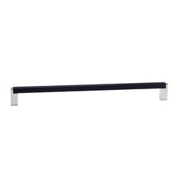 Marathon Hardware Strathcona Pull Matte Black and Polished Chrome - 10 1/16 in