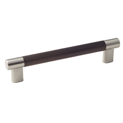 Amerock Esquire Pull Satin Nickel and Oil-Rubbed Bronze - 6 5/16 in