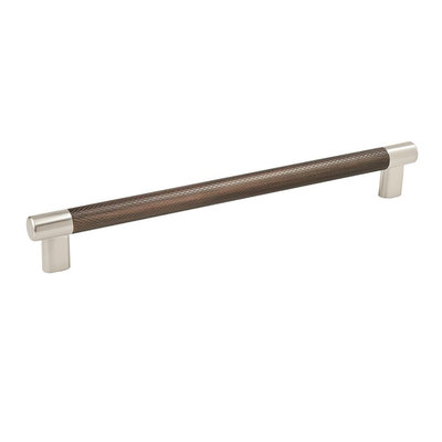 Amerock Esquire Pull Satin Nickel and Oil-Rubbed Bronze - 11 in