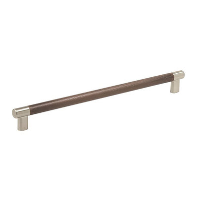 Amerock Esquire Pull Satin Nickel and Oil-Rubbed Bronze - 12 5/8 in