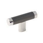 Amerock Esquire T-Knob Polished Nickel and Gunmetal - 2 5/8 in