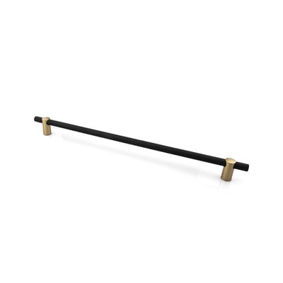 Citterio Giulio Renate Knurled Pull Matte Black and Natural Brass - 25 1/4 in