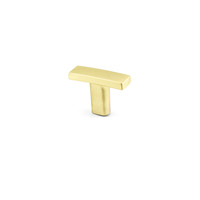 Kemsley T-Knob Brushed Brass - 1 1/2 in