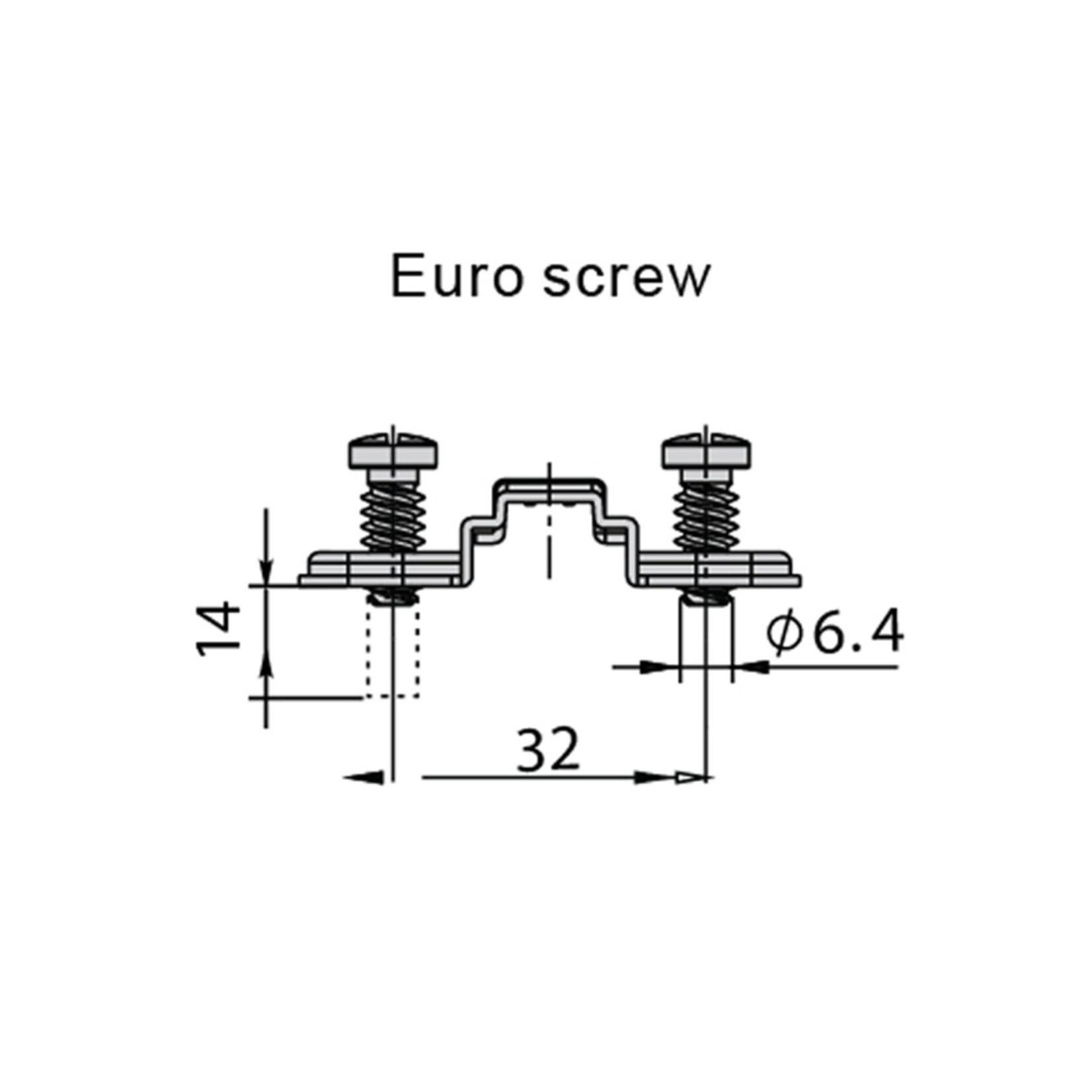 DTC DTC - Clip-on - Cam Mounting Plate for Pie Corner Hinge
