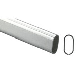 Marathon Hardware Oval Closet Rod 8 ft - Chrome