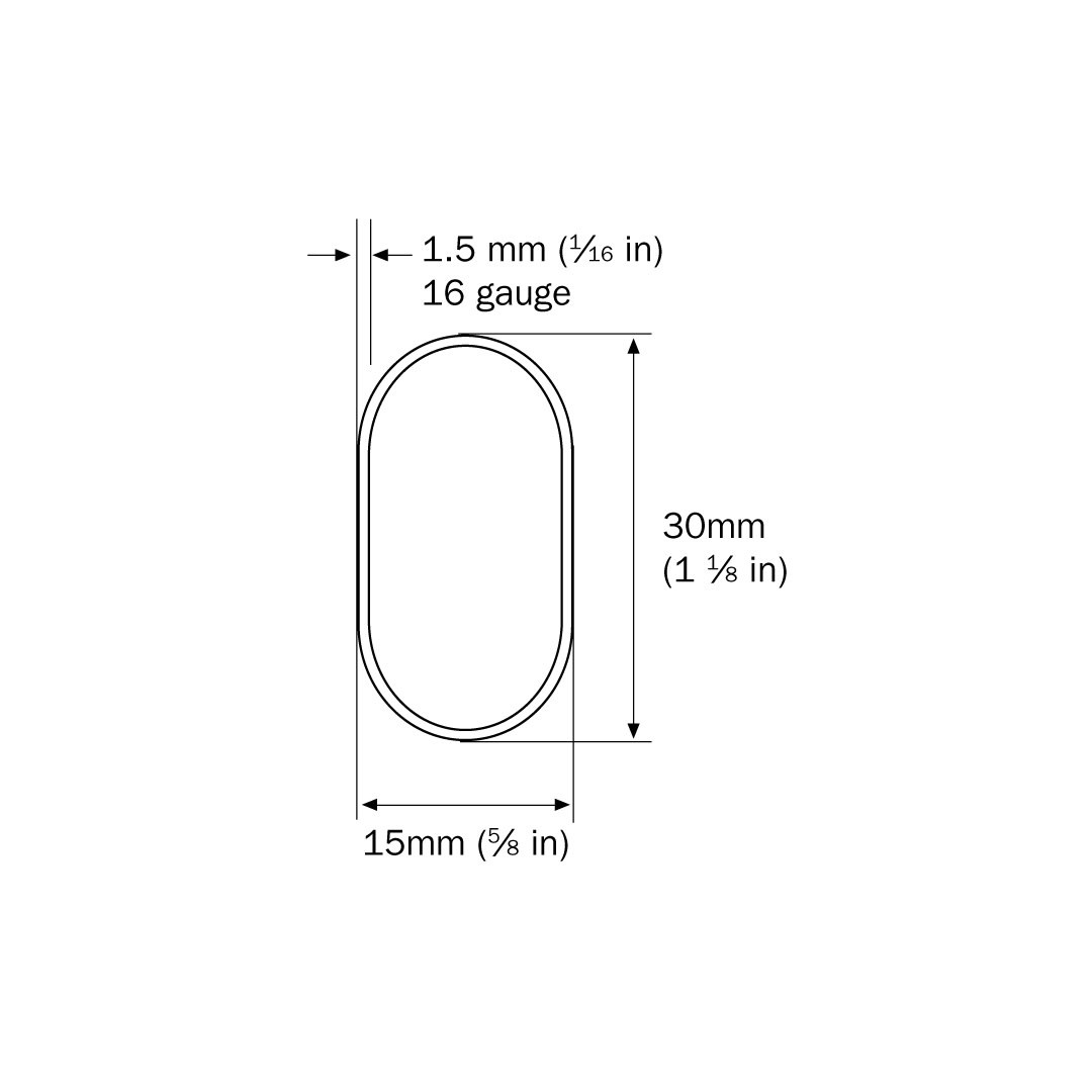 Marathon Hardware Heavy Duty Oval Closet Rod