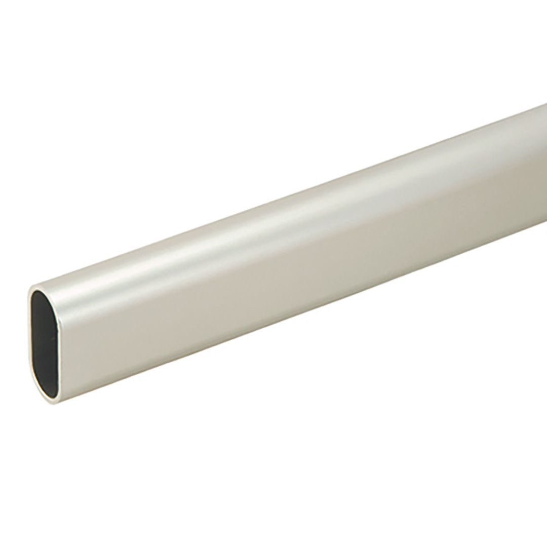 Heavy Duty Oval Closet Rod 8 ft Anodized Dull Nickel Handles & More