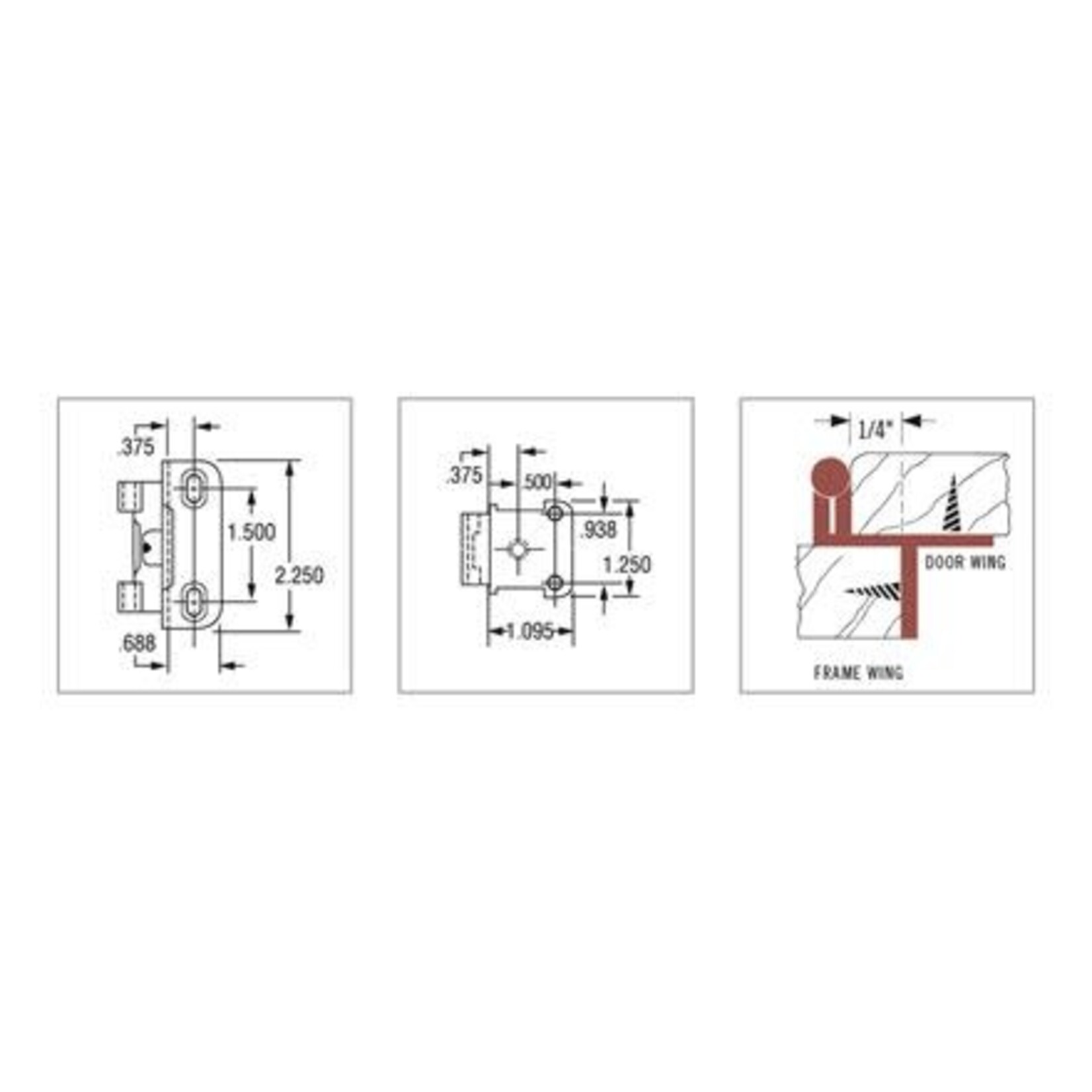 Amerock Amerock Face Frame 1/4 in Overlay Hinge
