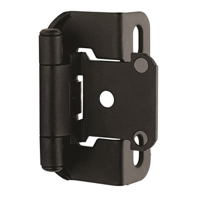 Amerock Amerock Face Frame 1/2 in Overlay Hinge - Matte Black