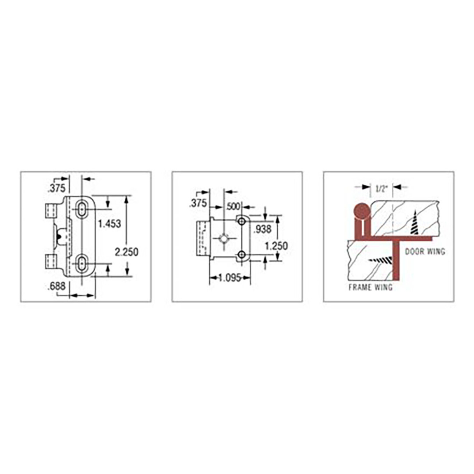 Amerock Amerock Face Frame 1/2 in Overlay Hinge