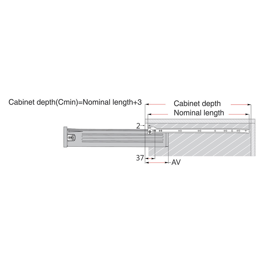 DTC DTC Metalbox Drawer Kit Self-Closing