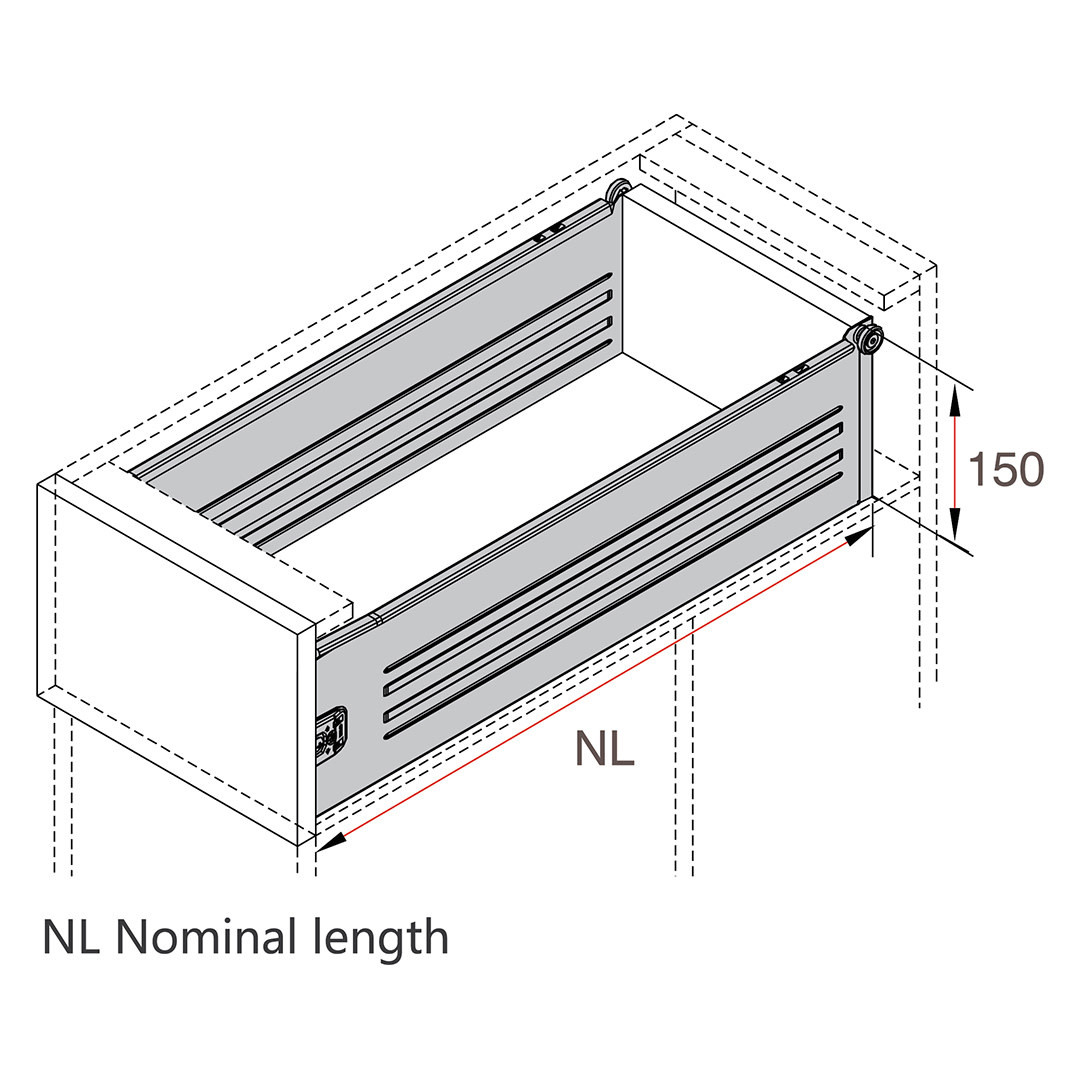 DTC DTC Metalbox Drawer Kit Self-Closing