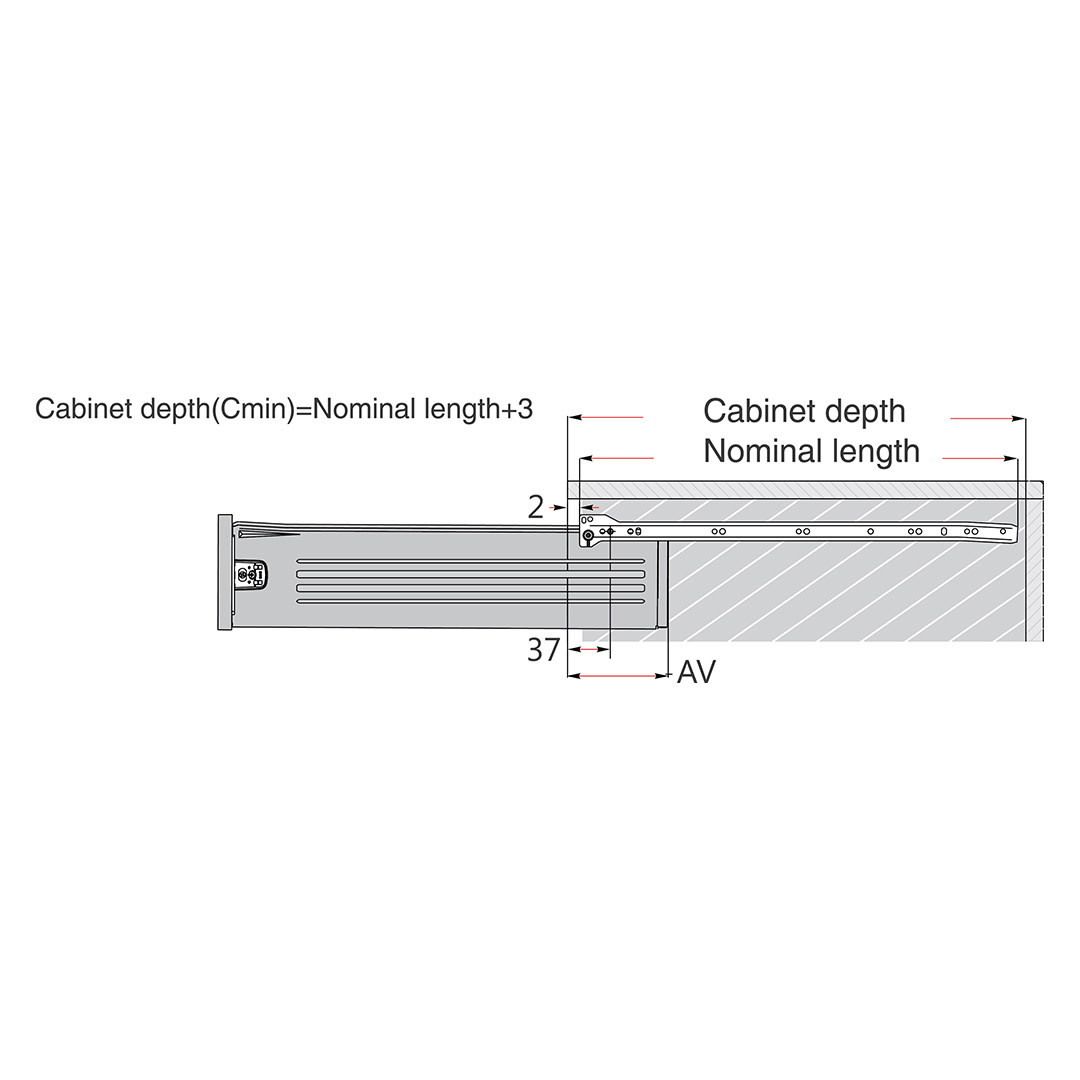 DTC DTC Metalbox Drawer Kit Self-Closing