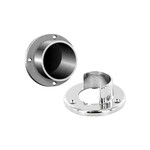 Marathon Hardware Round Closet Rod Holder Kit - Chrome