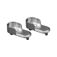 Oval Closet Rod Holder Kit Pin Mount - Chrome