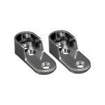 Marathon Hardware Oval Closet Rod Holder Kit Screw-On - Chrome