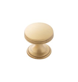 Hickory Hardware American Diner Knob Brushed Golden Brass - 1 in