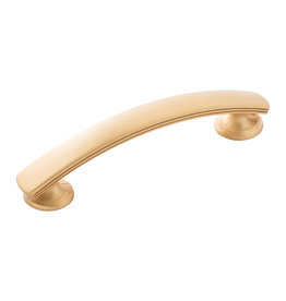 Hickory Hardware American Diner Pull Brushed Golden Brass - 3 3/4 in