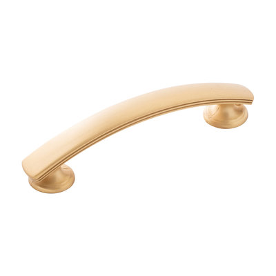 Hickory Hardware American Diner Pull Brushed Golden Brass - 3 3/4 in